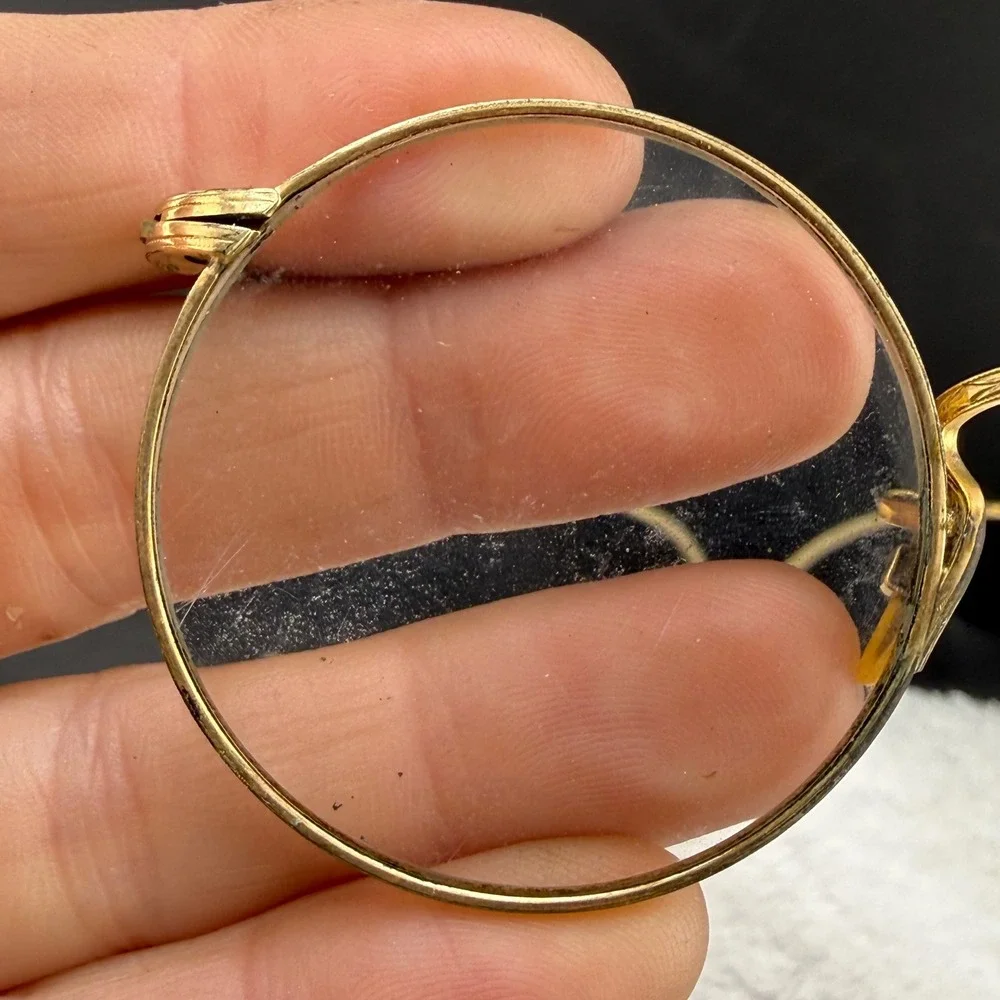 Vintage ArtCraft Eyeglasses Gold Filled Round Engraved Ful-Vue Frames